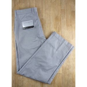 Geoffrey Beene Flat Front Chinos Straight Leg Gray Pants Men’s Size‎ 34x33.5 NWT